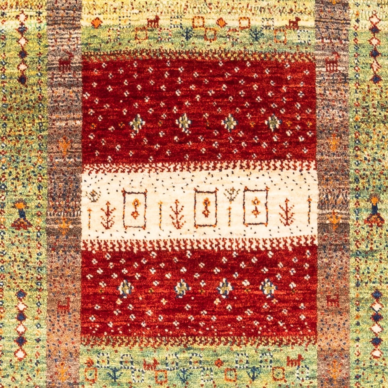 Alfombra Gabbeh - Loribaft Persa - Real - 145 x 90 cm - multicolor