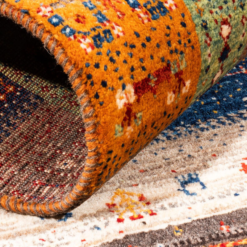 Alfombra Gabbeh - Loribaft Persa - Real - 145 x 90 cm - multicolor
