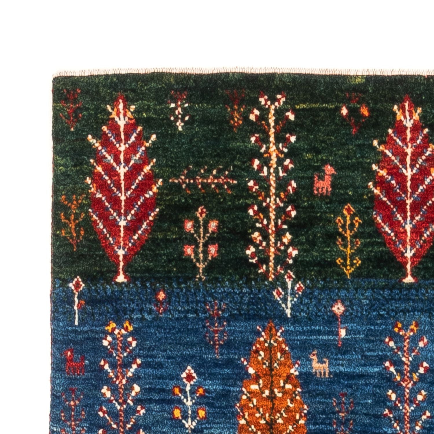 Alfombra Gabbeh - Loribaft Persa - Real - 132 x 84 cm - multicolor