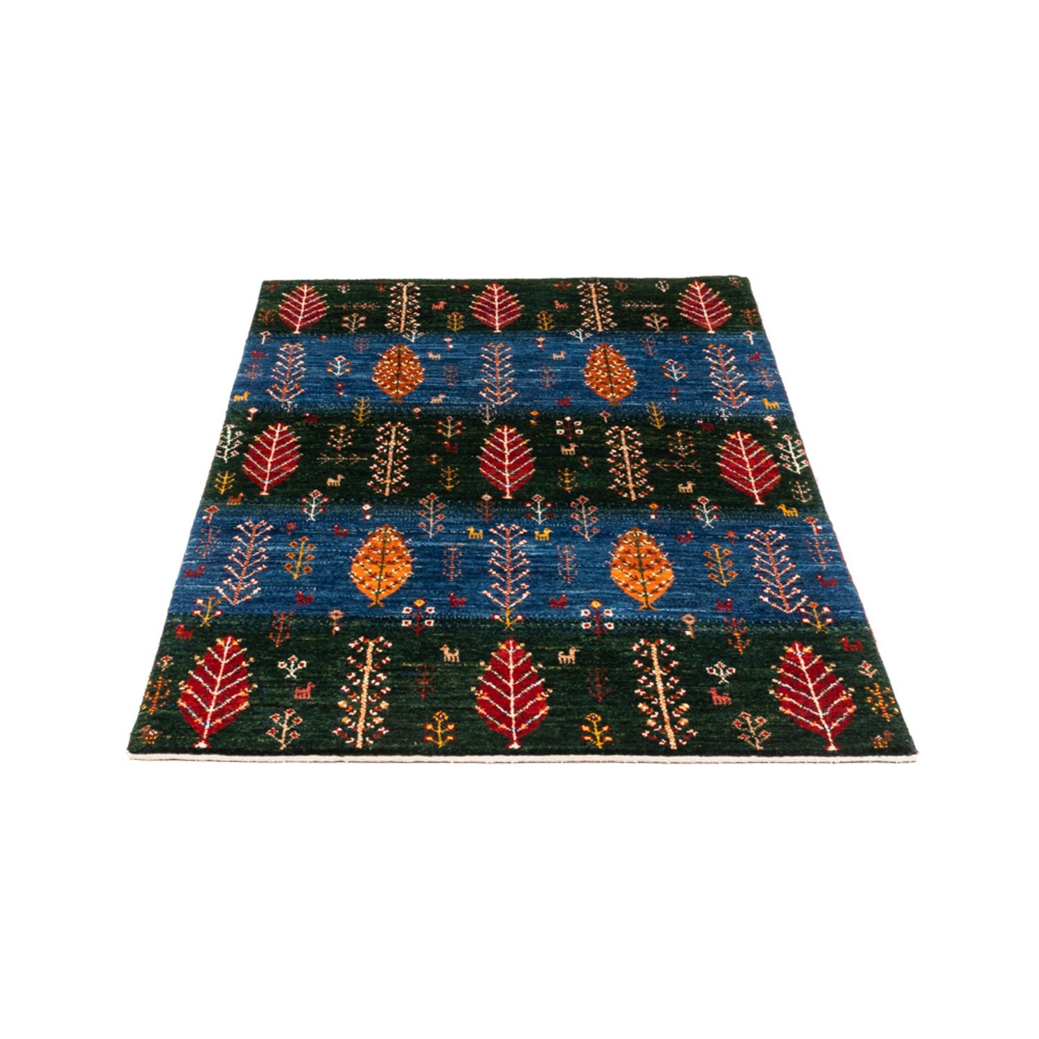 Alfombra Gabbeh - Loribaft Persa - Real - 132 x 84 cm - multicolor