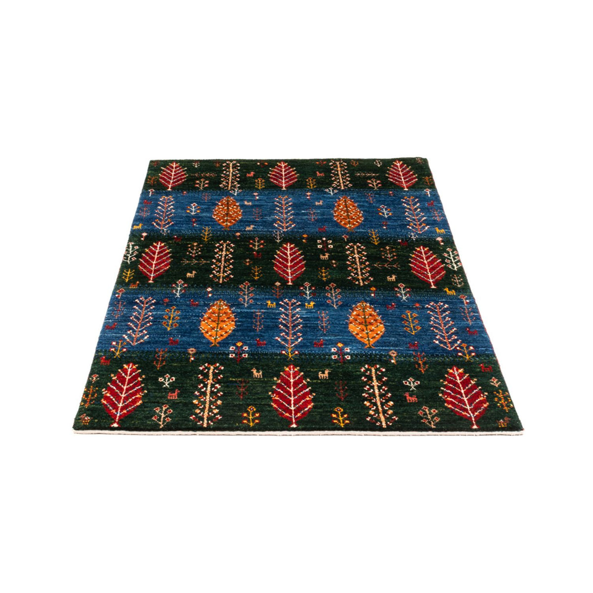 Alfombra Gabbeh - Loribaft Persa - Real - 132 x 84 cm - multicolor
