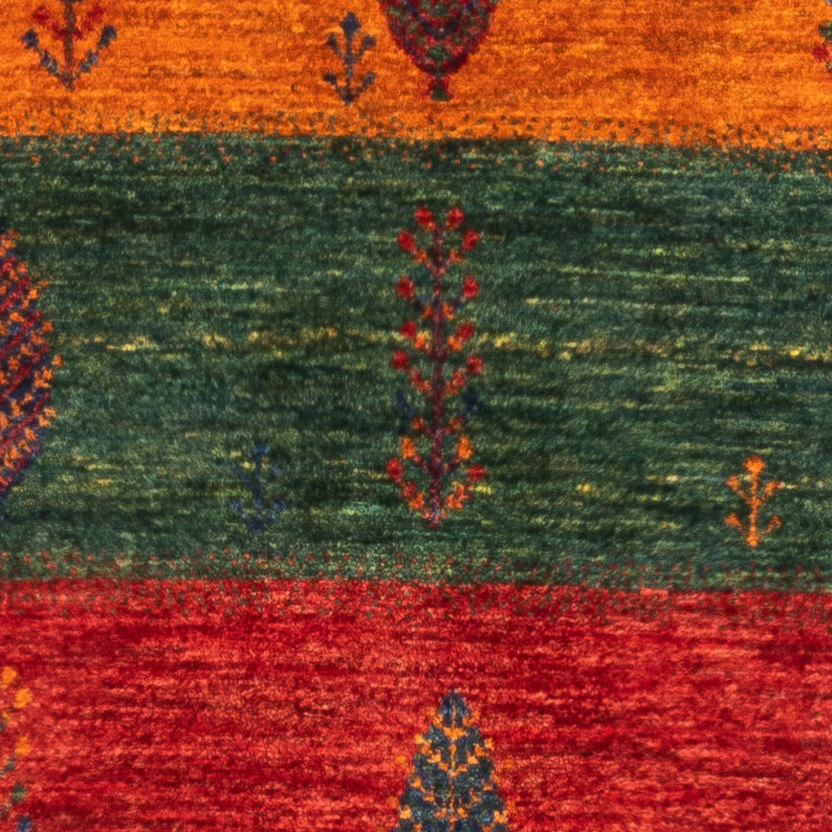 Alfombra Gabbeh - Loribaft Persa - Real - 138 x 84 cm - multicolor