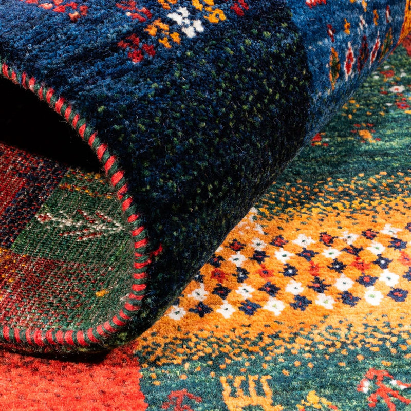 Alfombra Gabbeh - Loribaft Persa - Real - 154 x 110 cm - multicolor