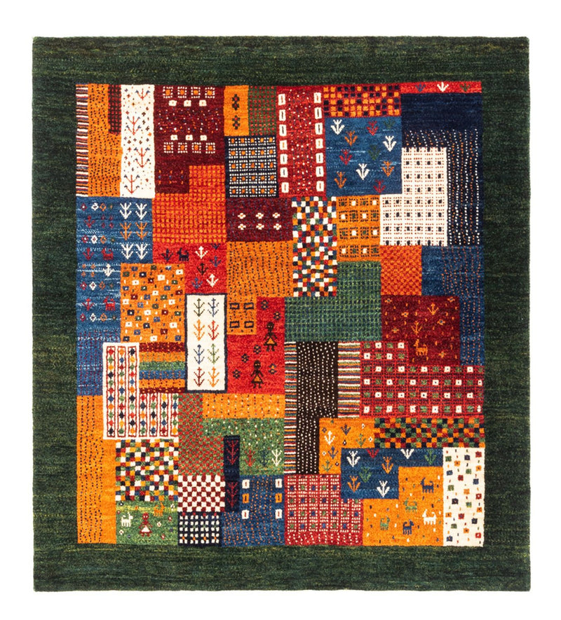 Alfombra Gabbeh - Loribaft Persa - Real - 130 x 122 cm - multicolor