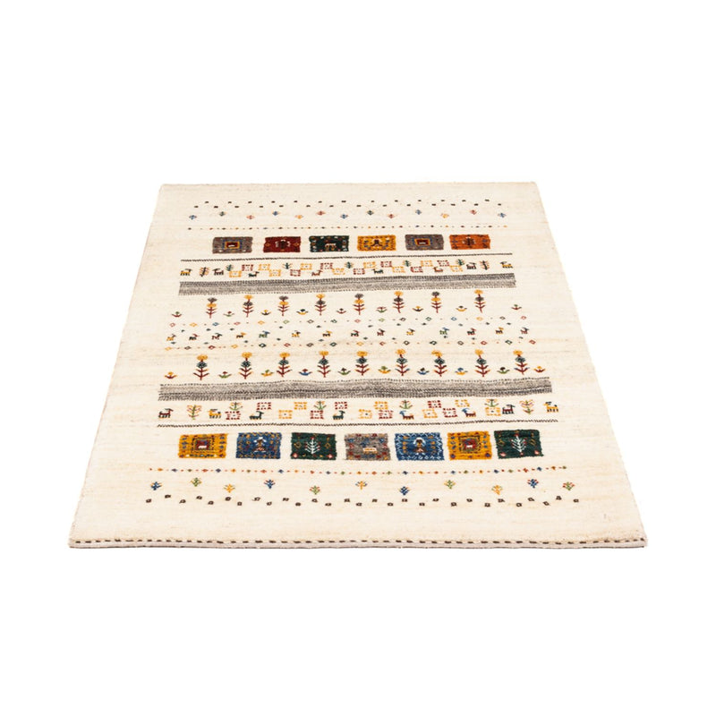 Alfombra Gabbeh - Loribaft Persa - Real - 122 x 78 cm - crema