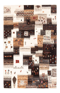 Alfombra Gabbeh - Loribaft Persa - Real - 126 x 85 cm - gris