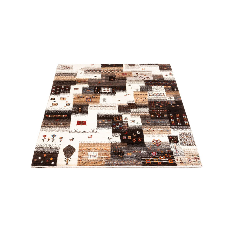 Alfombra Gabbeh - Loribaft Persa - Real - 126 x 85 cm - gris