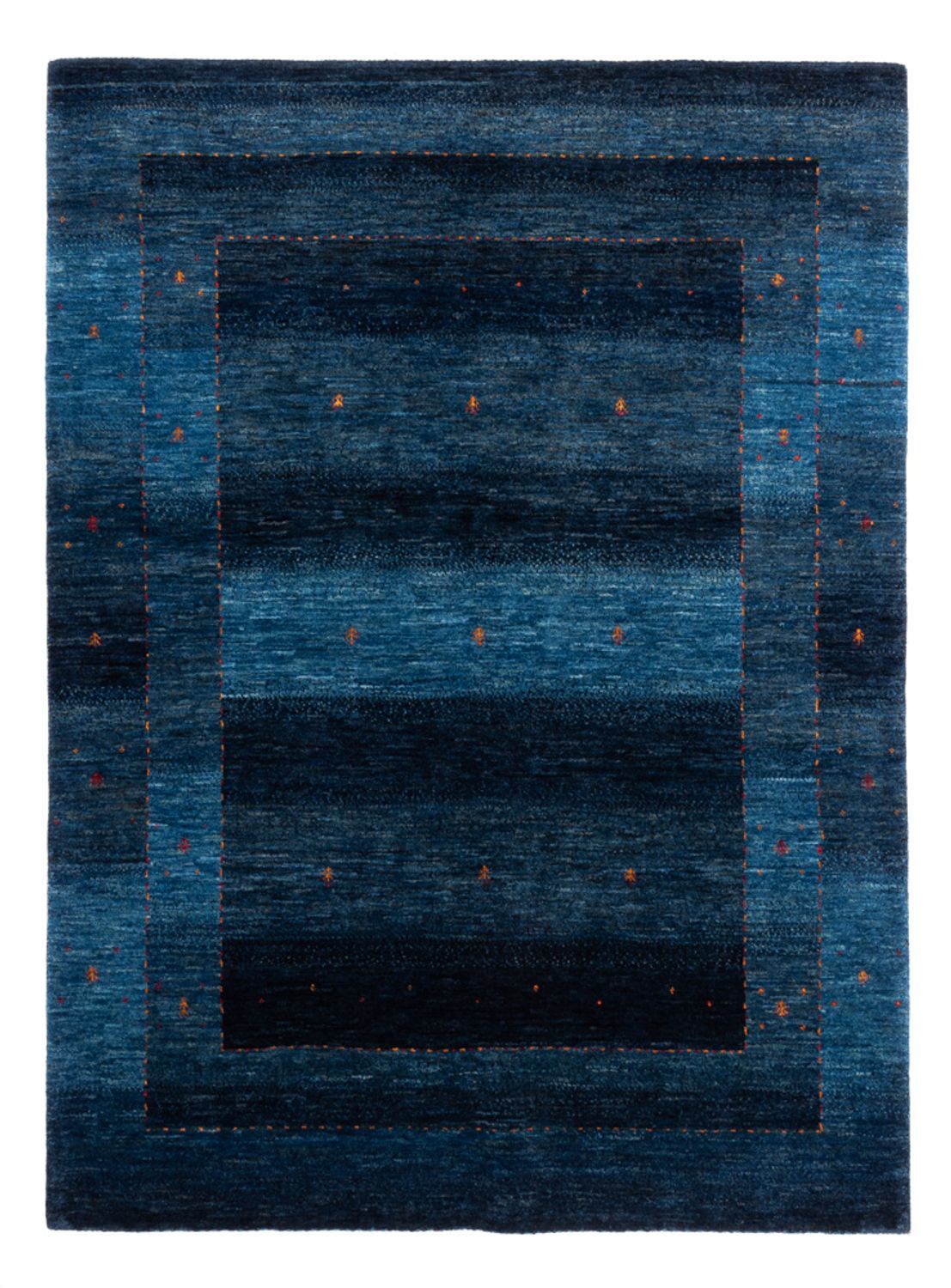 Alfombra Gabbeh - Loribaft Persa - 202 x 154 cm - azul
