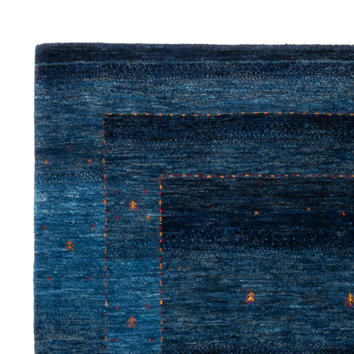 Alfombra Gabbeh - Loribaft Persa - 202 x 154 cm - azul