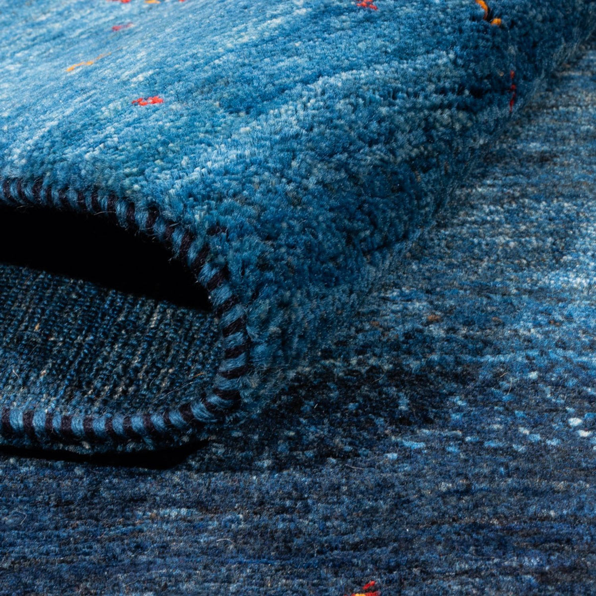 Alfombra Gabbeh - Loribaft Persa - 202 x 154 cm - azul