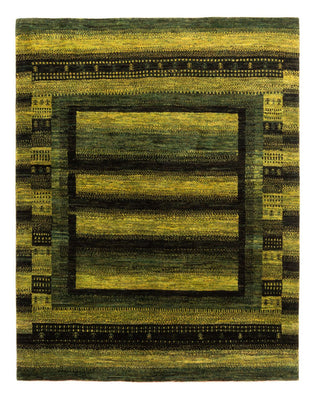 Alfombra Gabbeh - Loribaft Persa - Real - 199 x 154 cm - verde