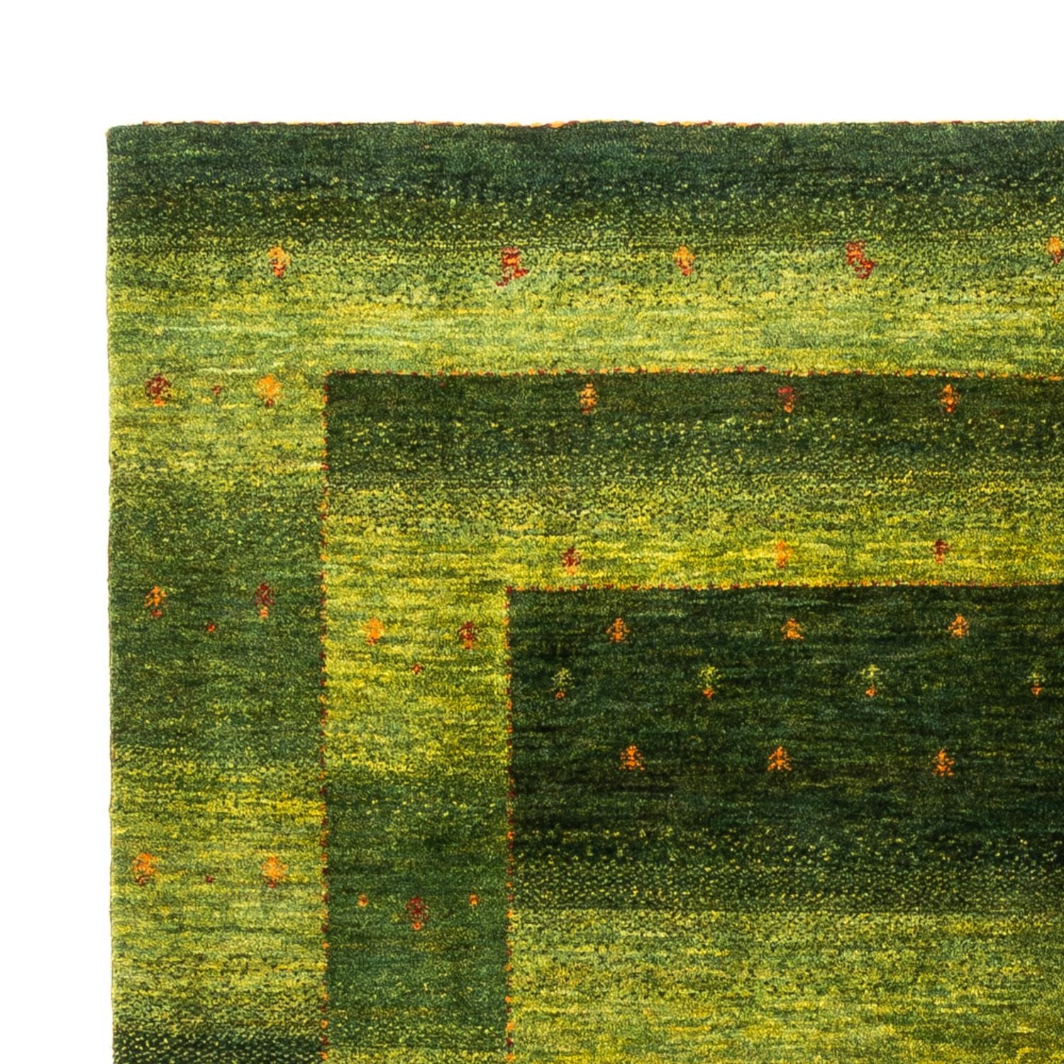 Alfombra Gabbeh - Loribaft Persa - 202 x 151 cm - verde