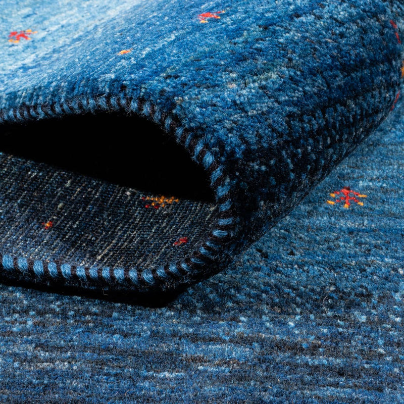 Alfombra Gabbeh - Loribaft Persa - 215 x 152 cm - azul