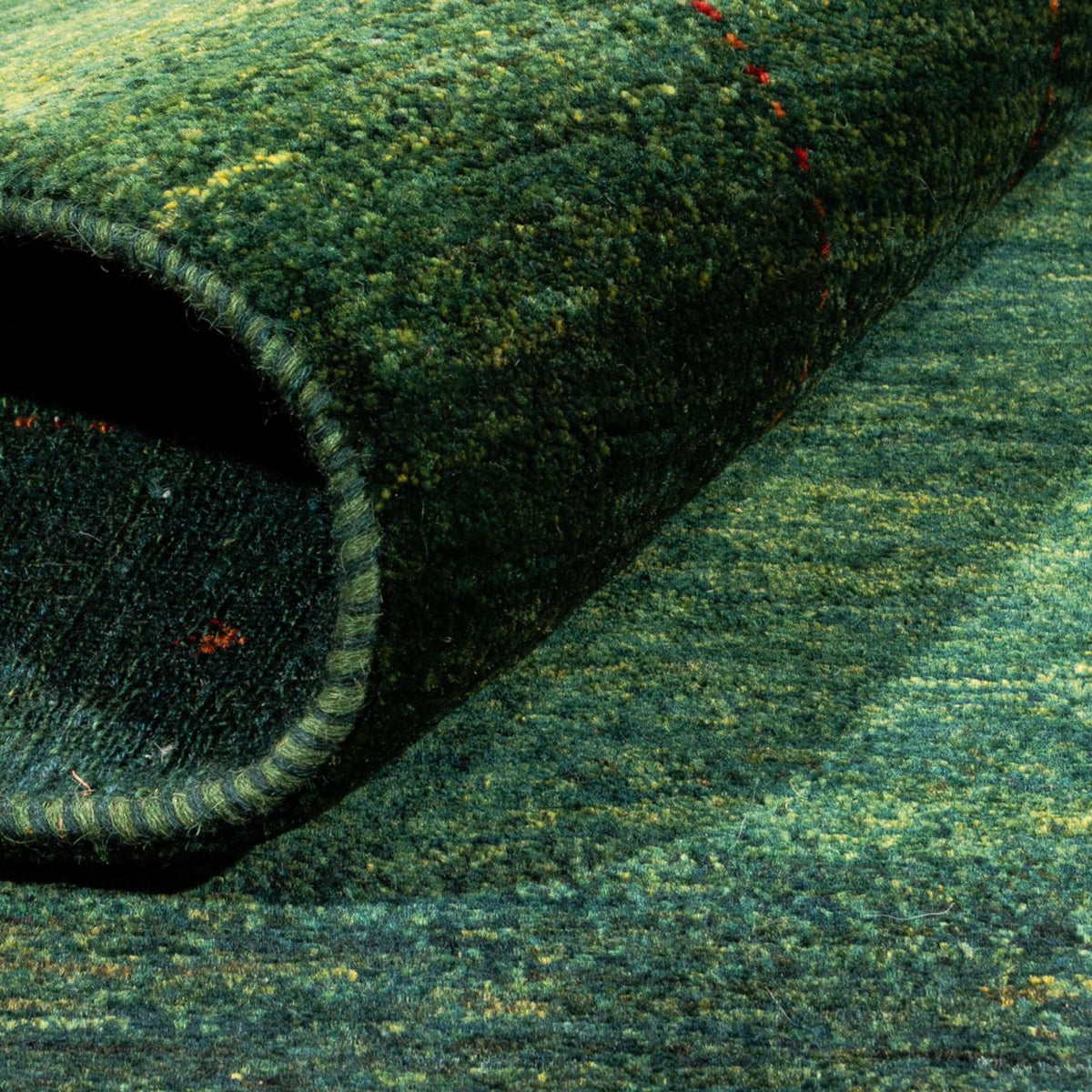 Alfombra Gabbeh - Loribaft Persa - 197 x 135 cm - verde