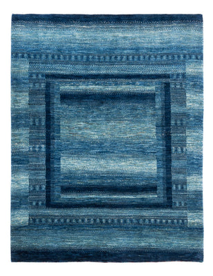 Alfombra Gabbeh - Loribaft Persa - Real - 198 x 158 cm - azul