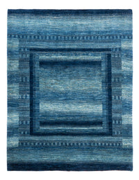 Alfombra Gabbeh - Loribaft Persa - Real - 198 x 158 cm - azul
