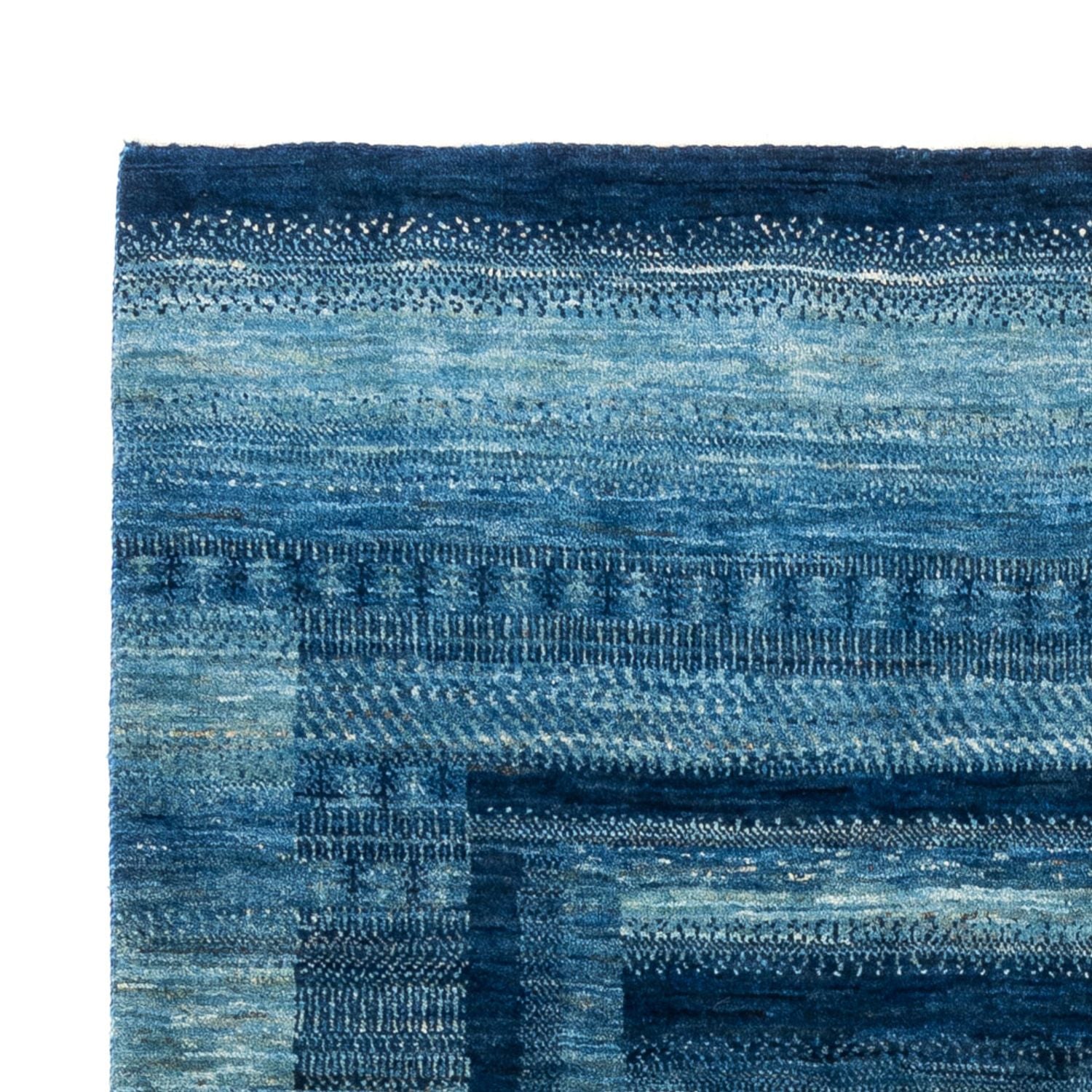 Alfombra Gabbeh - Loribaft Persa - Real - 198 x 158 cm - azul
