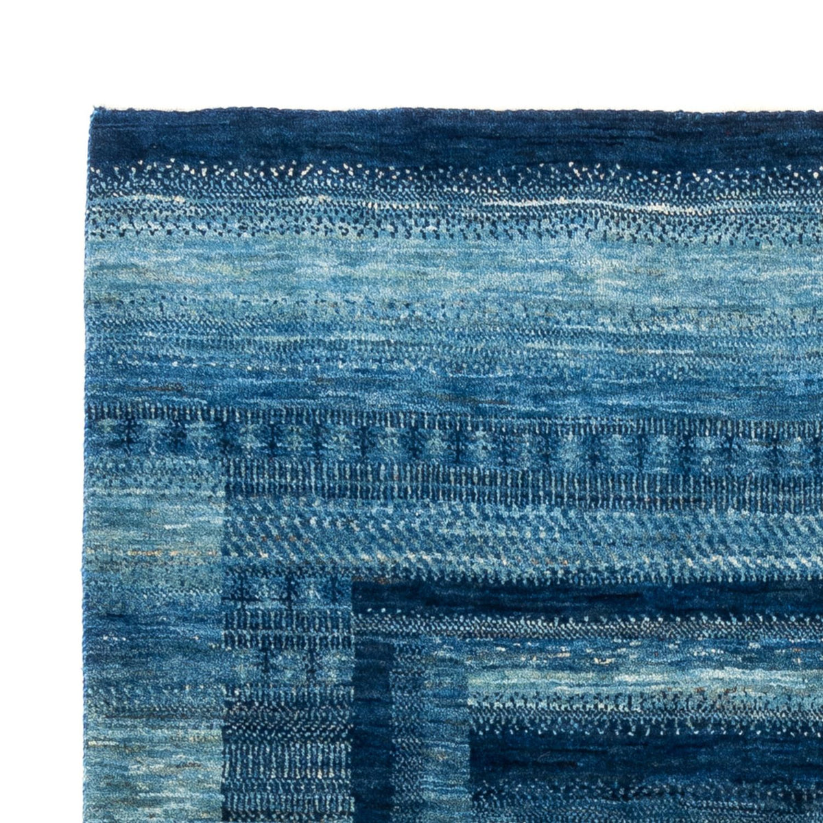 Alfombra Gabbeh - Loribaft Persa - Real - 198 x 158 cm - azul