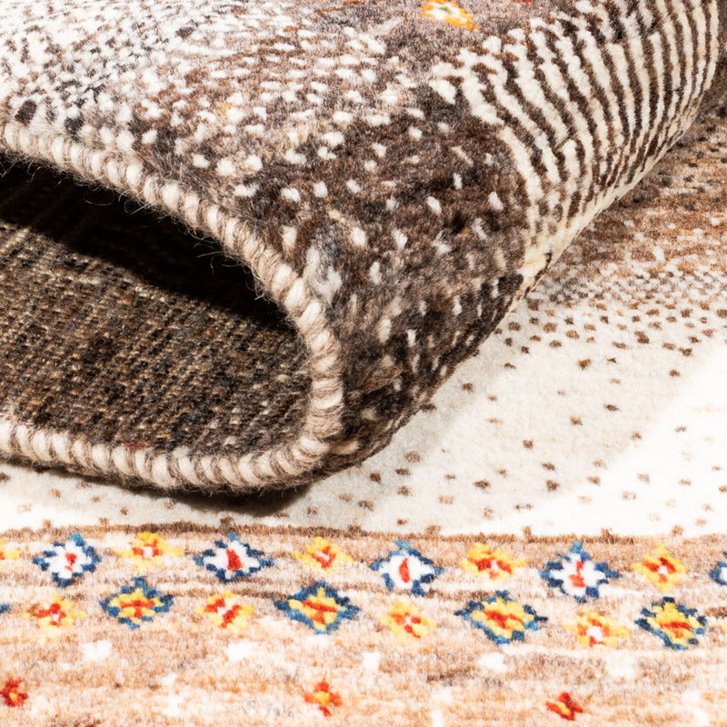 Alfombra Gabbeh - Loribaft Persa - Real - 200 x 127 cm - natural