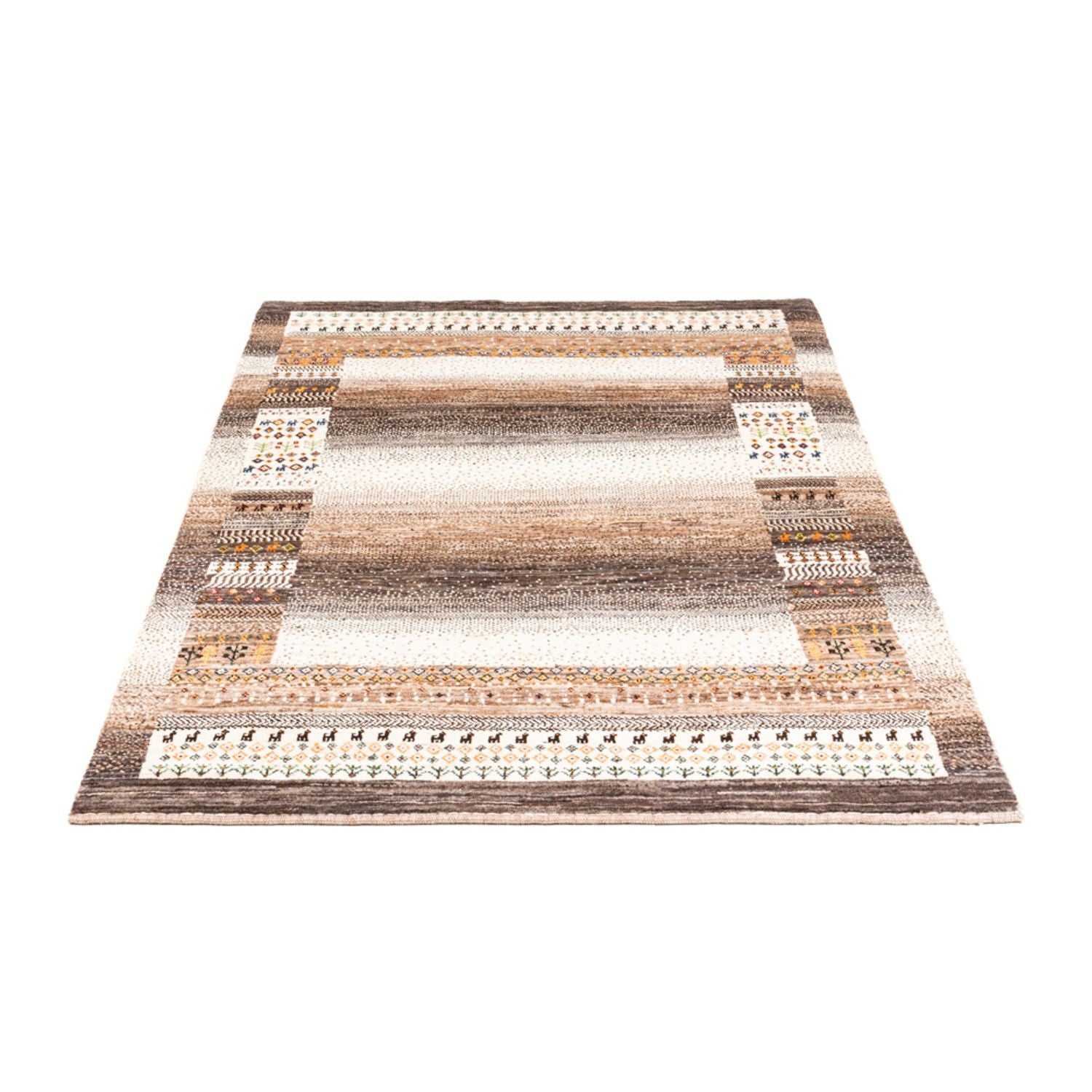 Alfombra Gabbeh - Loribaft Persa - Real - 200 x 127 cm - natural