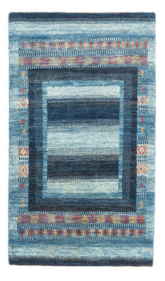 Alfombra Gabbeh - Loribaft Persa - Real - 128 x 78 cm - azul