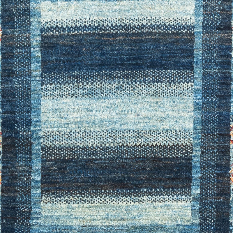 Alfombra Gabbeh - Loribaft Persa - Real - 128 x 78 cm - azul