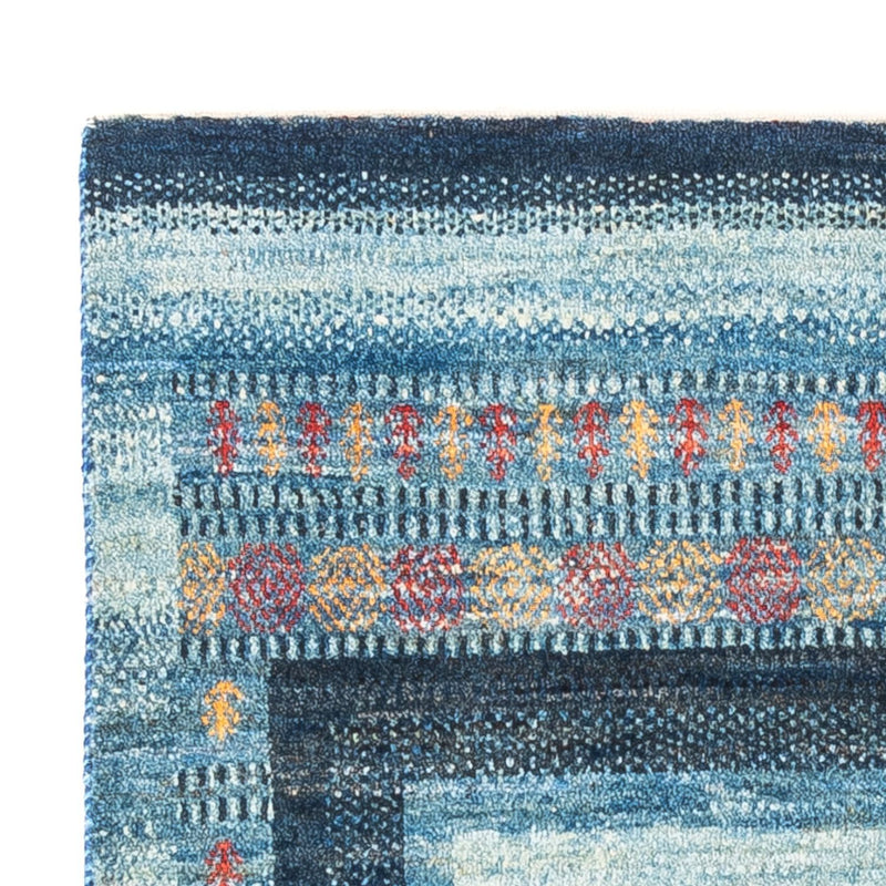 Alfombra Gabbeh - Loribaft Persa - Real - 128 x 78 cm - azul