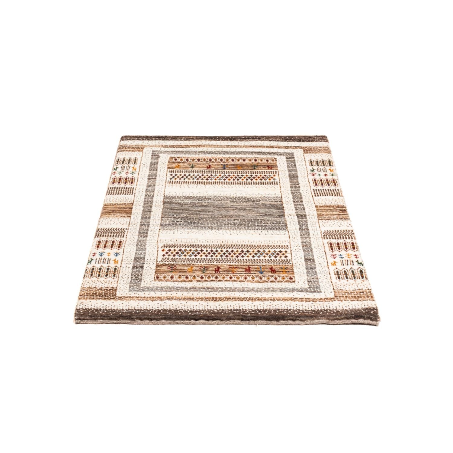 Alfombra Gabbeh - Loribaft Persa - Real - 117 x 76 cm - multicolor