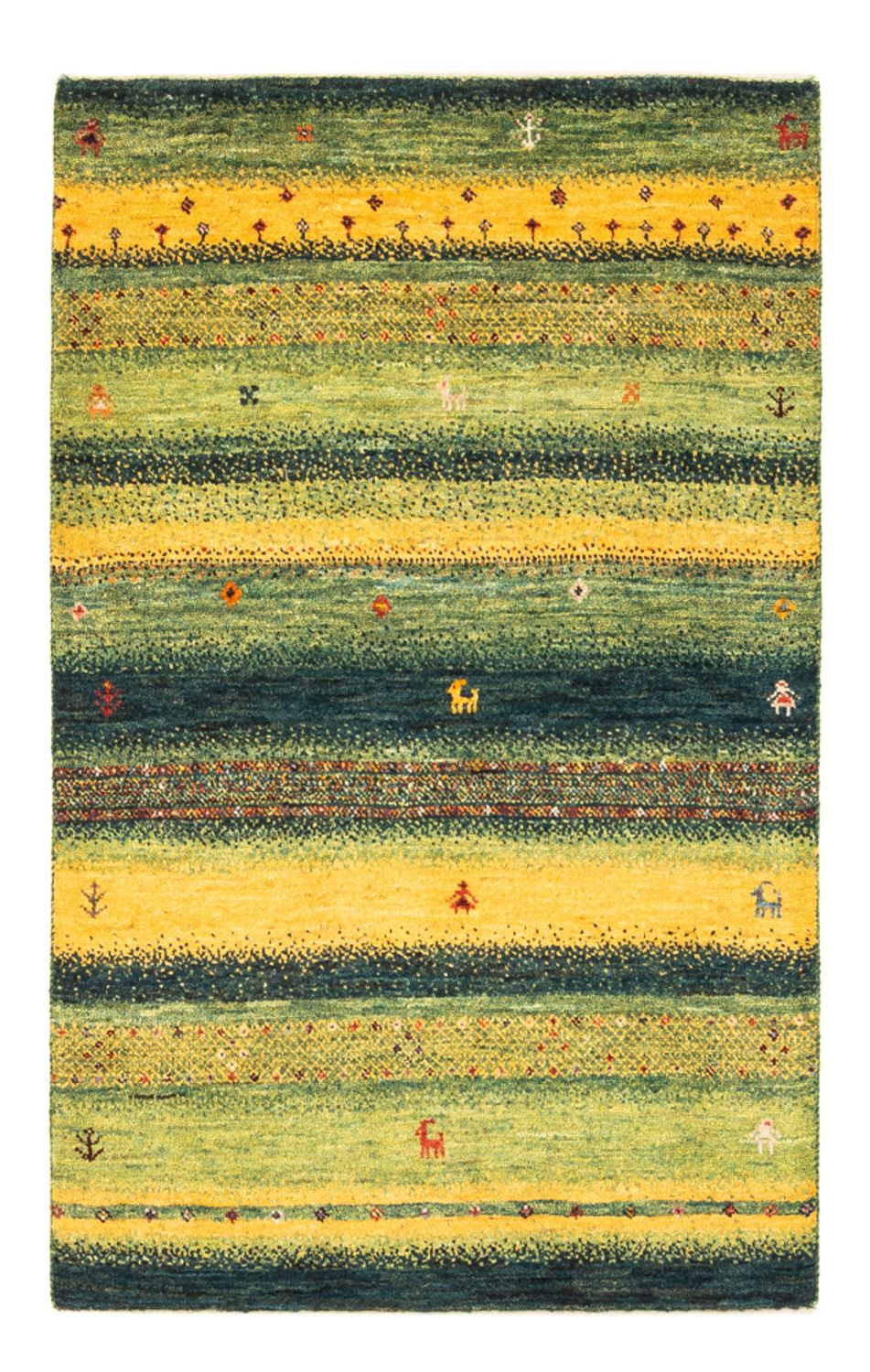 Alfombra Gabbeh - Loribaft Persa - Real - 131 x 86 cm - multicolor