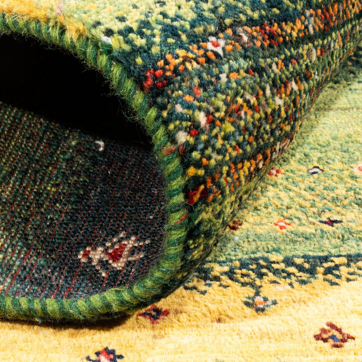 Alfombra Gabbeh - Loribaft Persa - Real - 131 x 86 cm - multicolor