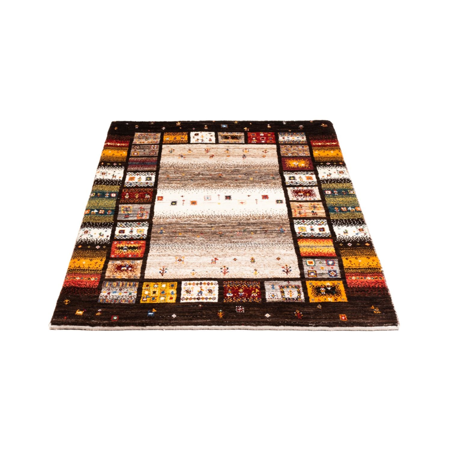 Alfombra Gabbeh - Loribaft Persa - Real - 136 x 87 cm - multicolor