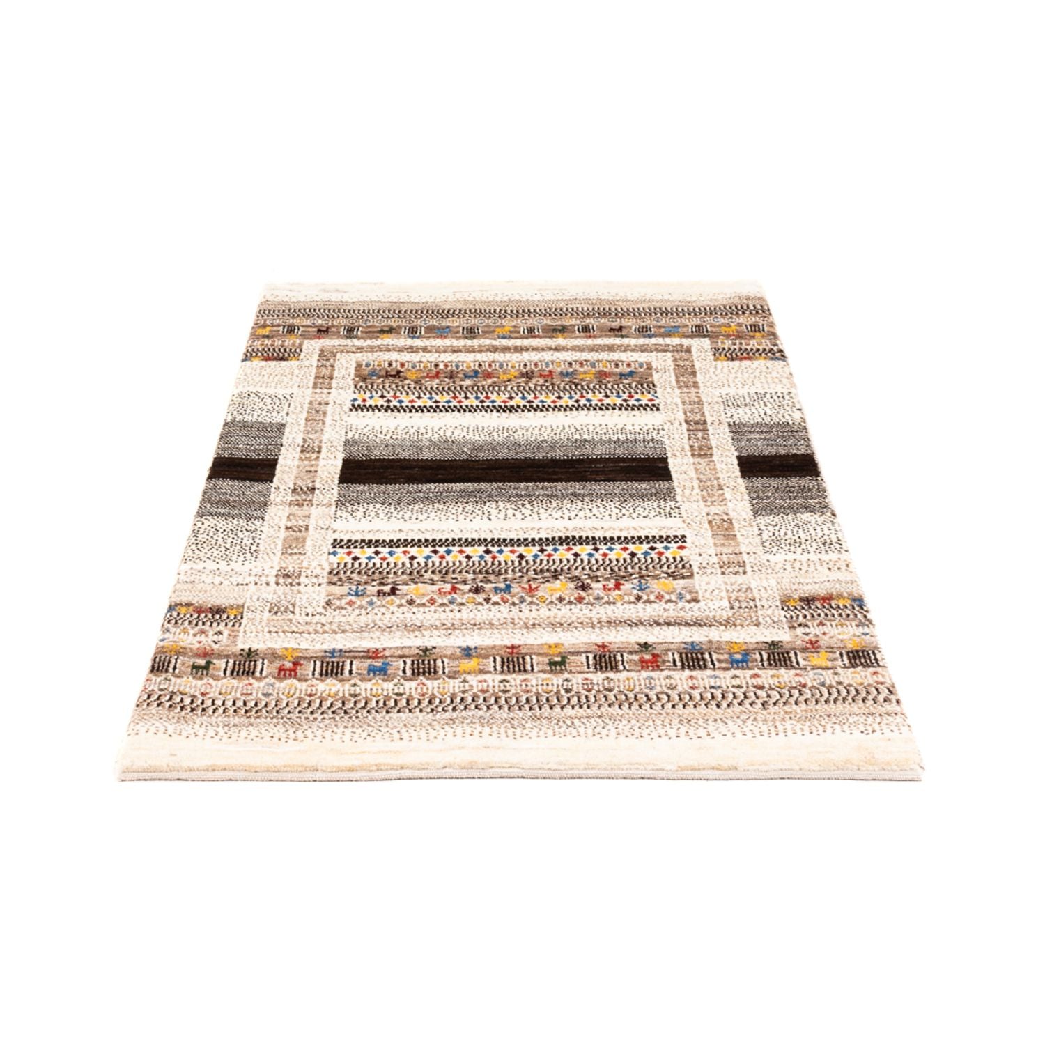Alfombra Gabbeh - Loribaft Persa - Real - 132 x 84 cm - multicolor