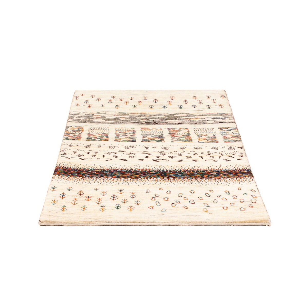 Alfombra Gabbeh - Loribaft Persa - Real - 120 x 83 cm - multicolor