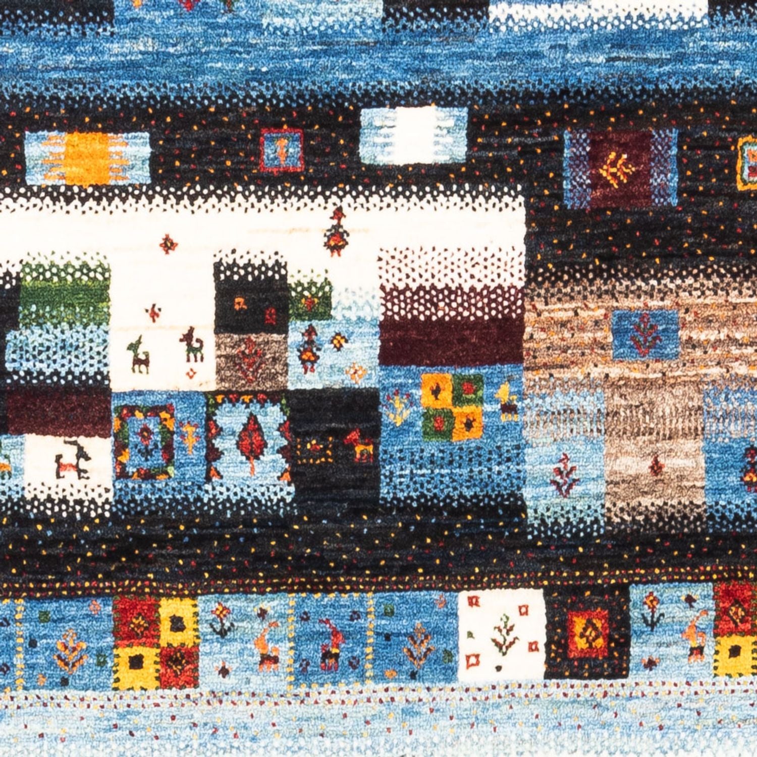 Alfombra Gabbeh - Loribaft Persa - Real - 162 x 106 cm - multicolor