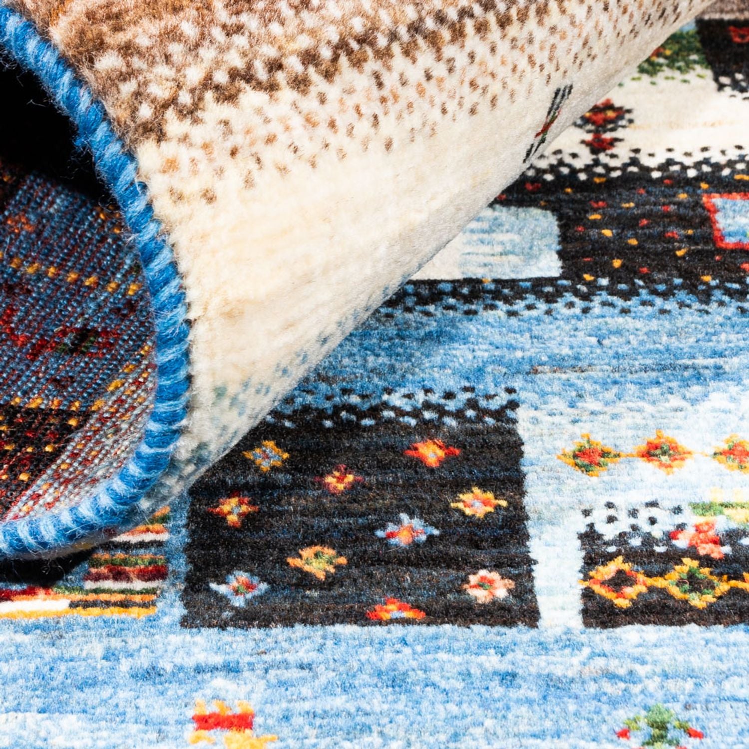 Alfombra Gabbeh - Loribaft Persa - Real - 162 x 106 cm - multicolor