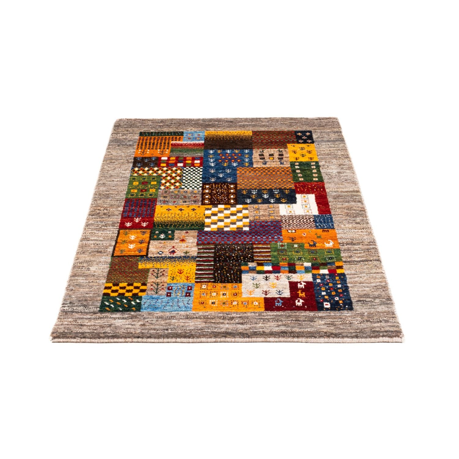 Alfombra Gabbeh - Loribaft Persa - Real - 138 x 84 cm - multicolor