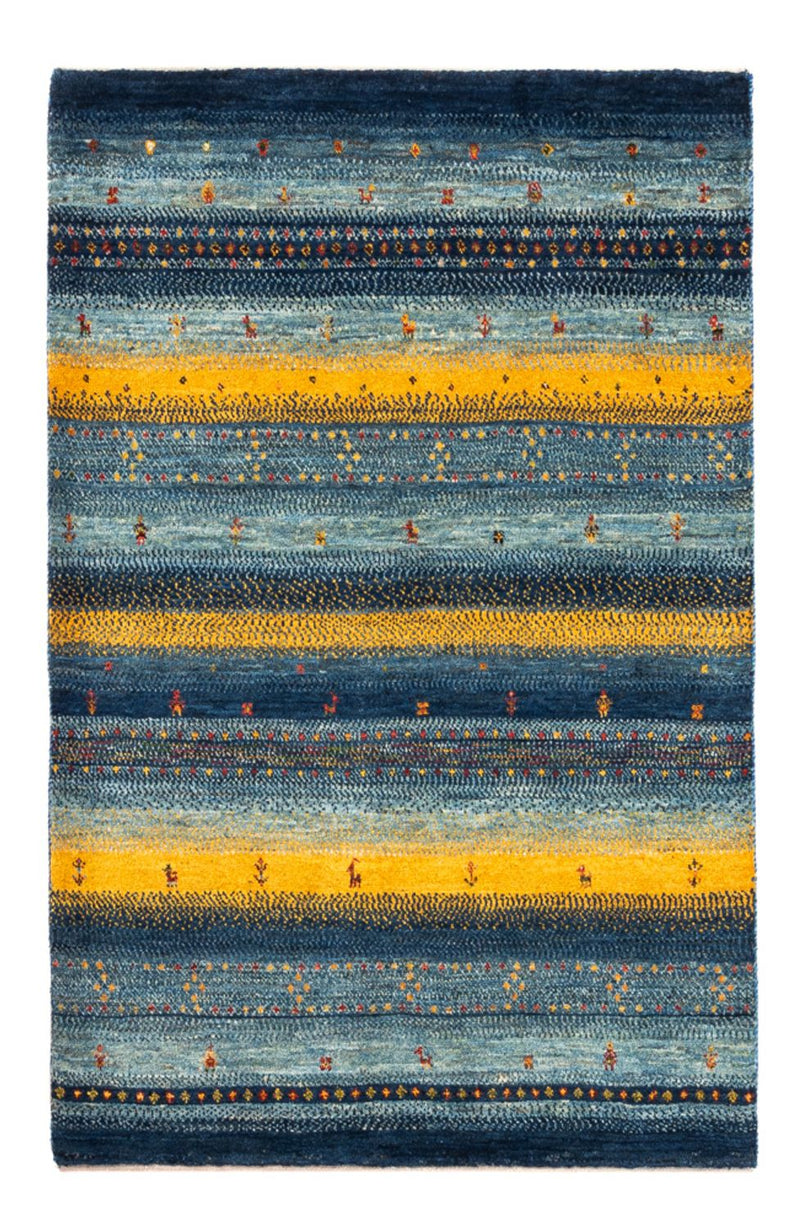 Alfombra Gabbeh - Loribaft Persa - Real - 130 x 88 cm - multicolor