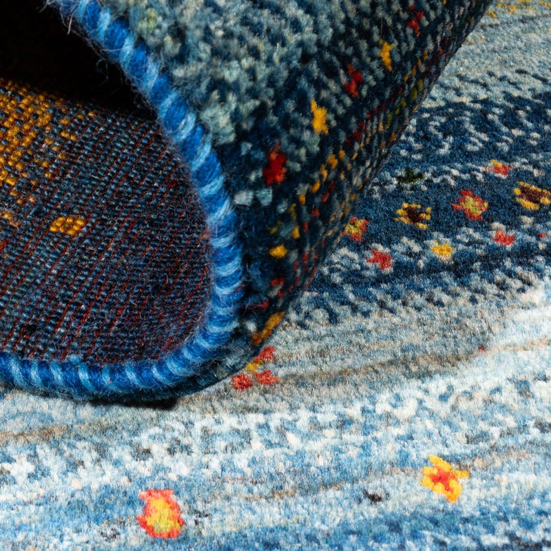 Alfombra Gabbeh - Loribaft Persa - Real - 130 x 88 cm - multicolor