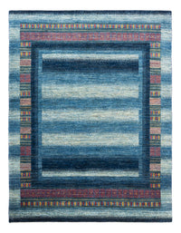 Alfombra Gabbeh - Loribaft Persa - Real - 198 x 152 cm - azul