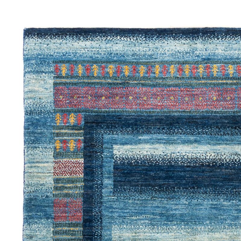 Alfombra Gabbeh - Loribaft Persa - Real - 198 x 152 cm - azul