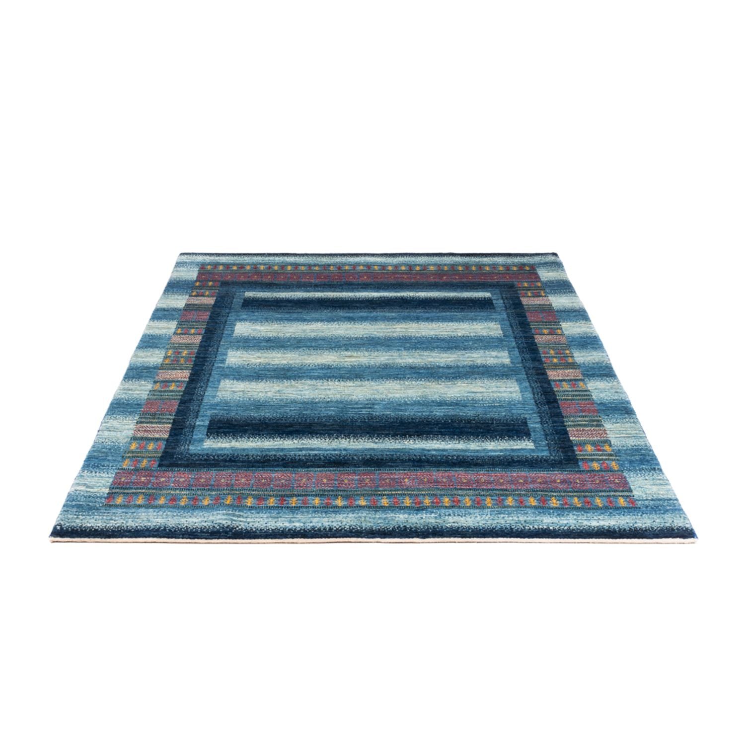 Alfombra Gabbeh - Loribaft Persa - Real - 198 x 152 cm - azul