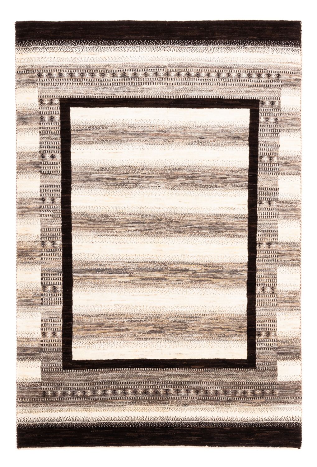 Alfombra Gabbeh - Loribaft Persa - Real - 194 x 133 cm - natural