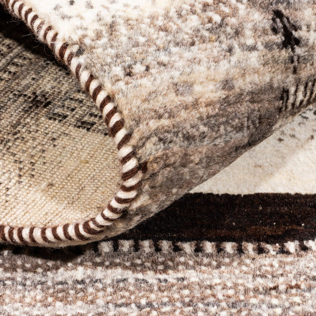 Alfombra Gabbeh - Loribaft Persa - Real - 194 x 133 cm - natural