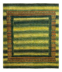 Alfombra Gabbeh - Loribaft Persa - Real - 192 x 165 cm - verde
