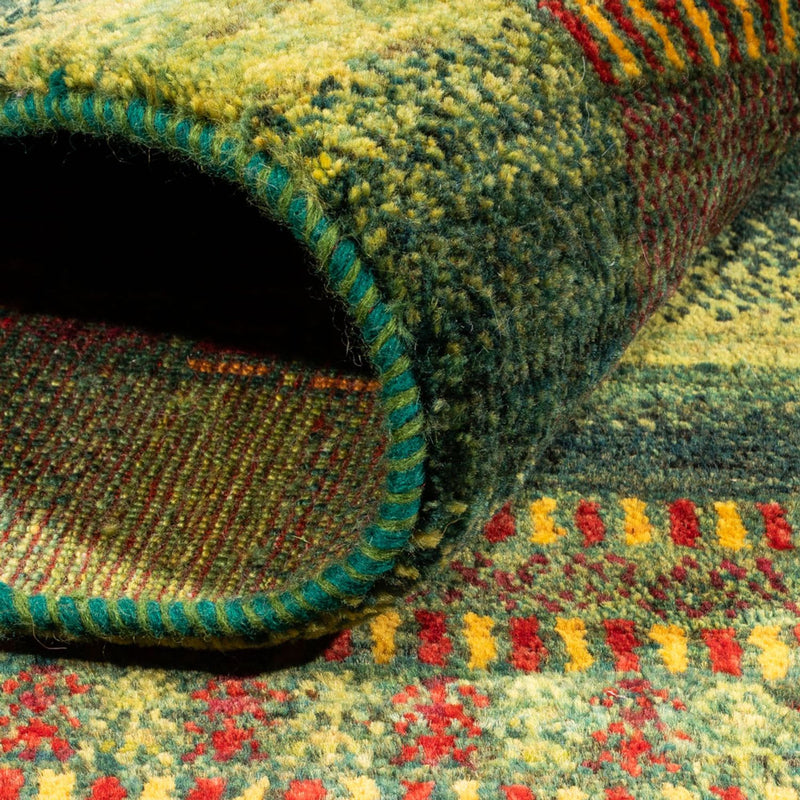 Alfombra Gabbeh - Loribaft Persa - Real - 192 x 165 cm - verde