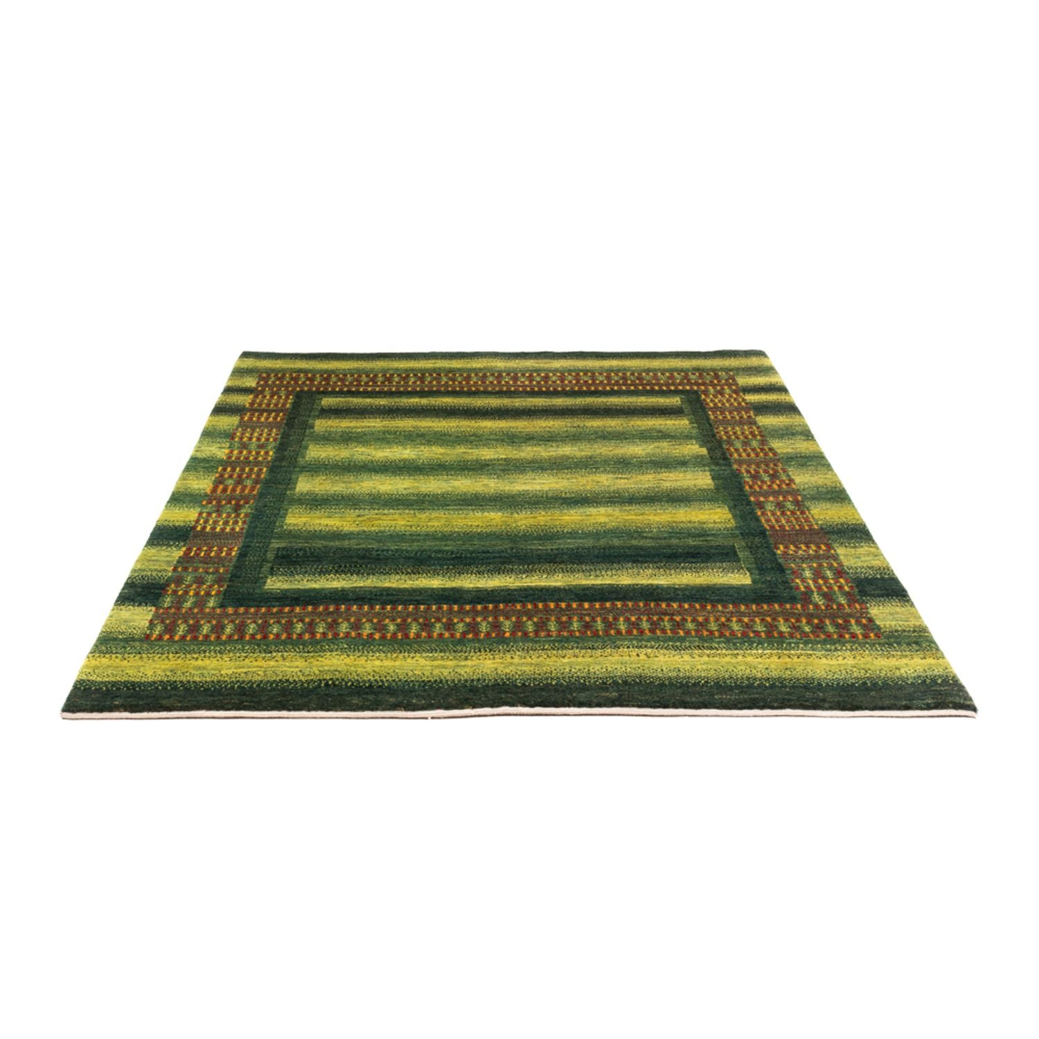 Alfombra Gabbeh - Loribaft Persa - Real - 192 x 165 cm - verde
