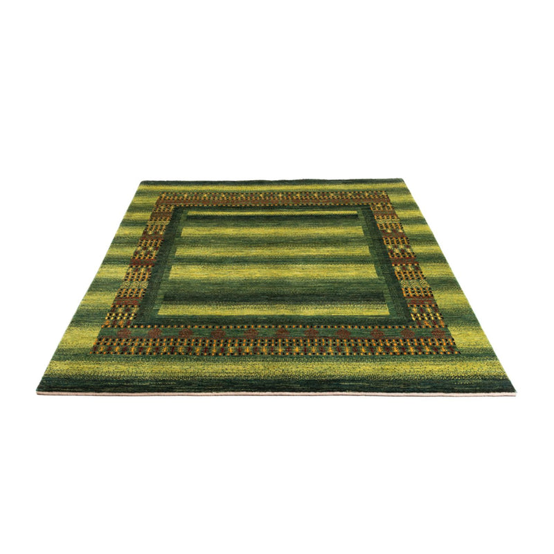 Alfombra Gabbeh - Loribaft Persa - Real - 216 x 157 cm - verde