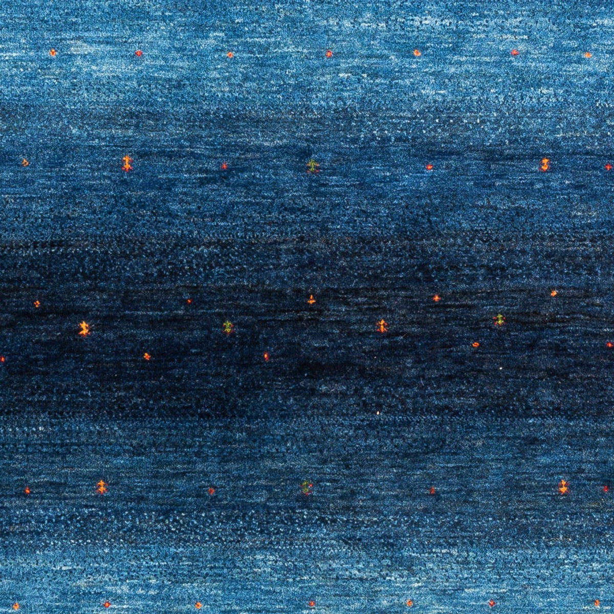 Alfombra Gabbeh - Loribaft Persa - 204 x 153 cm - azul