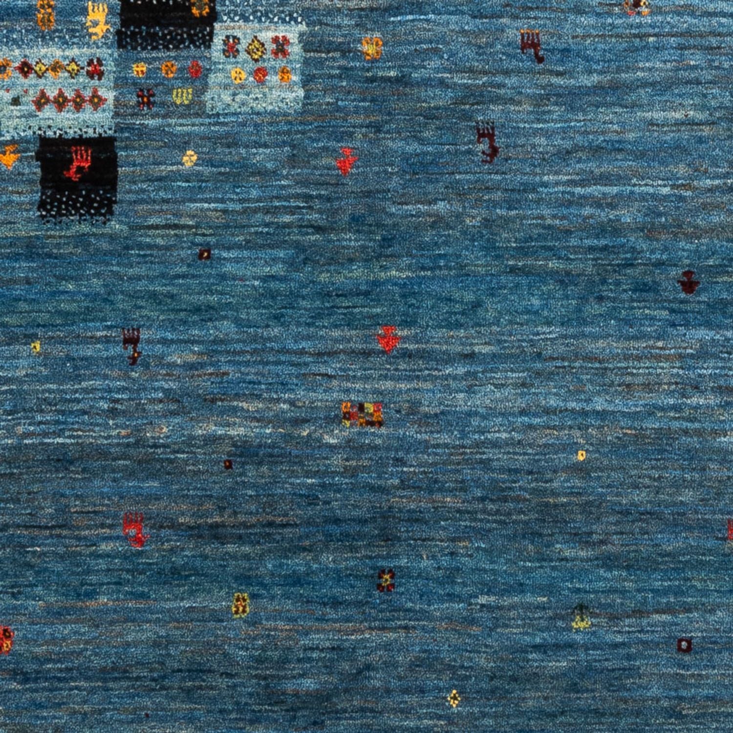 Alfombra Gabbeh - Loribaft Persa - Real - 199 x 154 cm - azul
