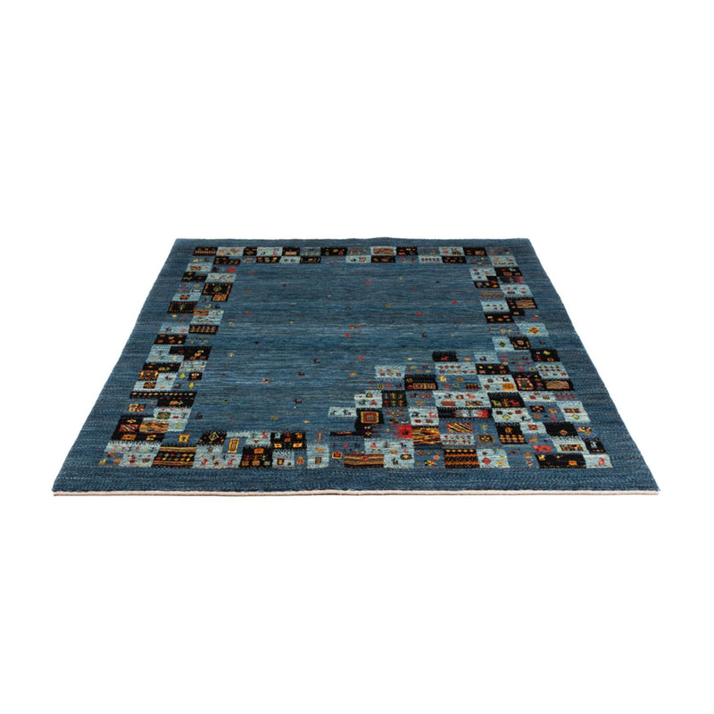 Alfombra Gabbeh - Loribaft Persa - Real - 199 x 154 cm - azul